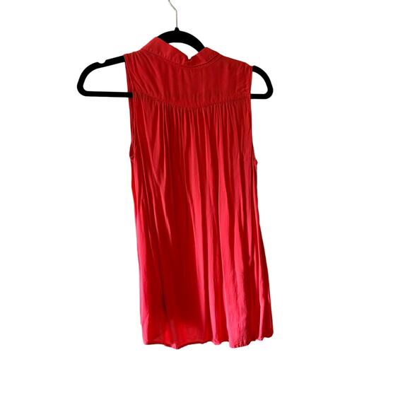 Coral Pink Gap Button Up Tank Top Blouse Extra Small XS - Picture 6 of 6